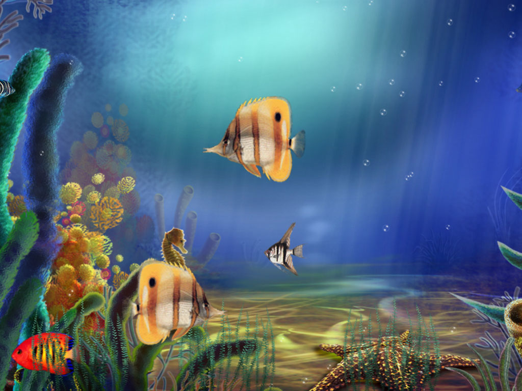 ocean swimming fish screensaver for mac